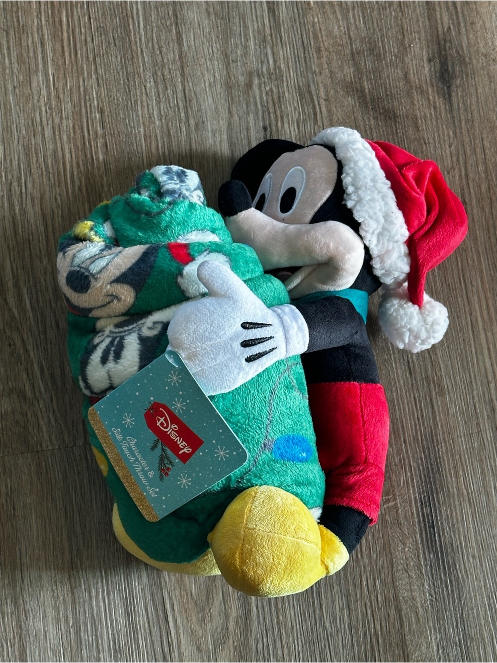 Disney Mickey Mouse Plush with Silk Touch Holiday Throw Set